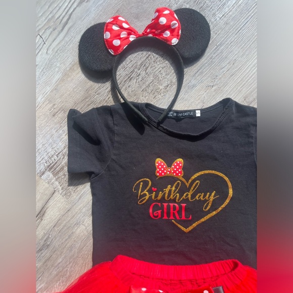 Minnie Mouse inspired birthday girl set size 5 - Picture 6 of 7